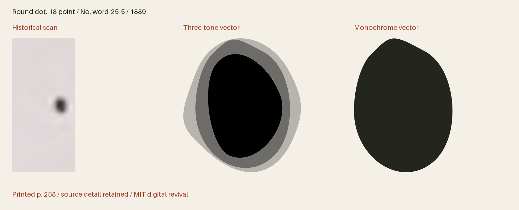 Historical scan beside the three-tone and monochrome vector revivals