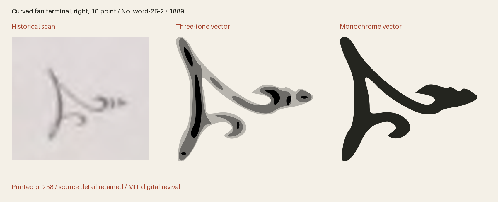 Historical scan beside the three-tone and monochrome vector revivals