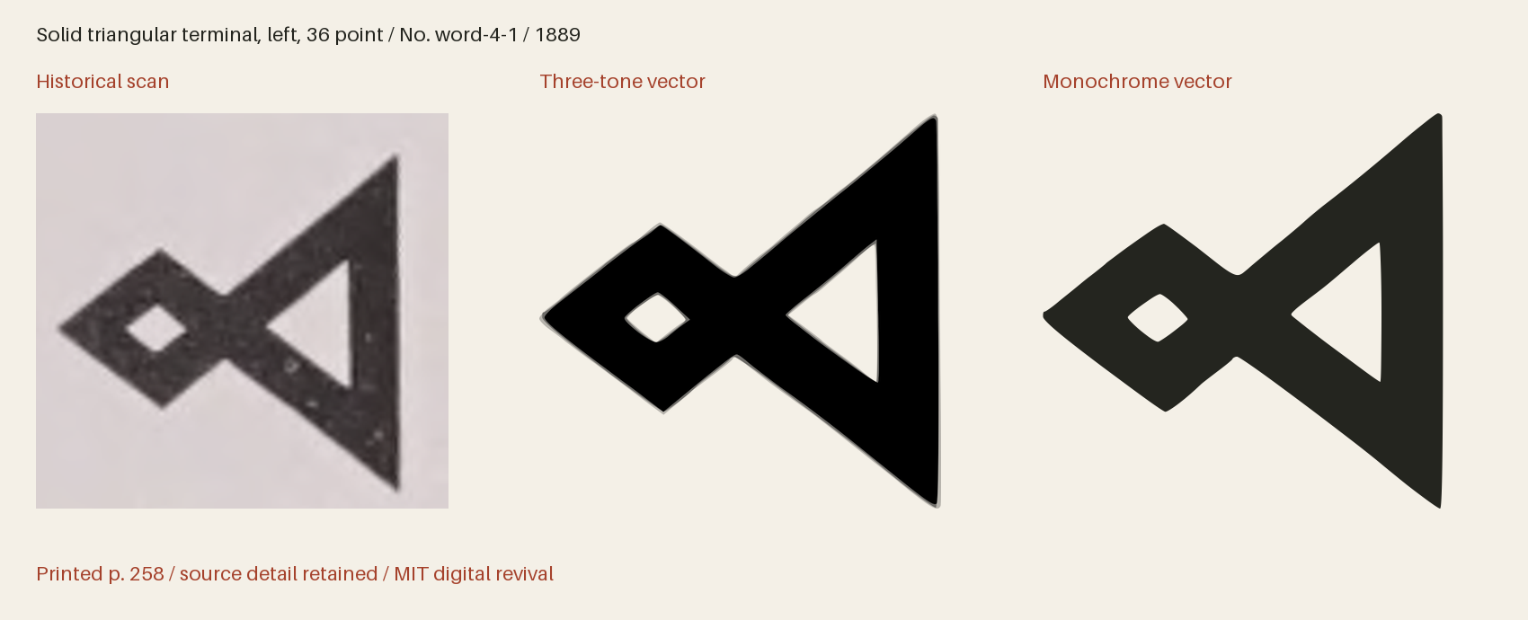 Historical scan beside the three-tone and monochrome vector revivals