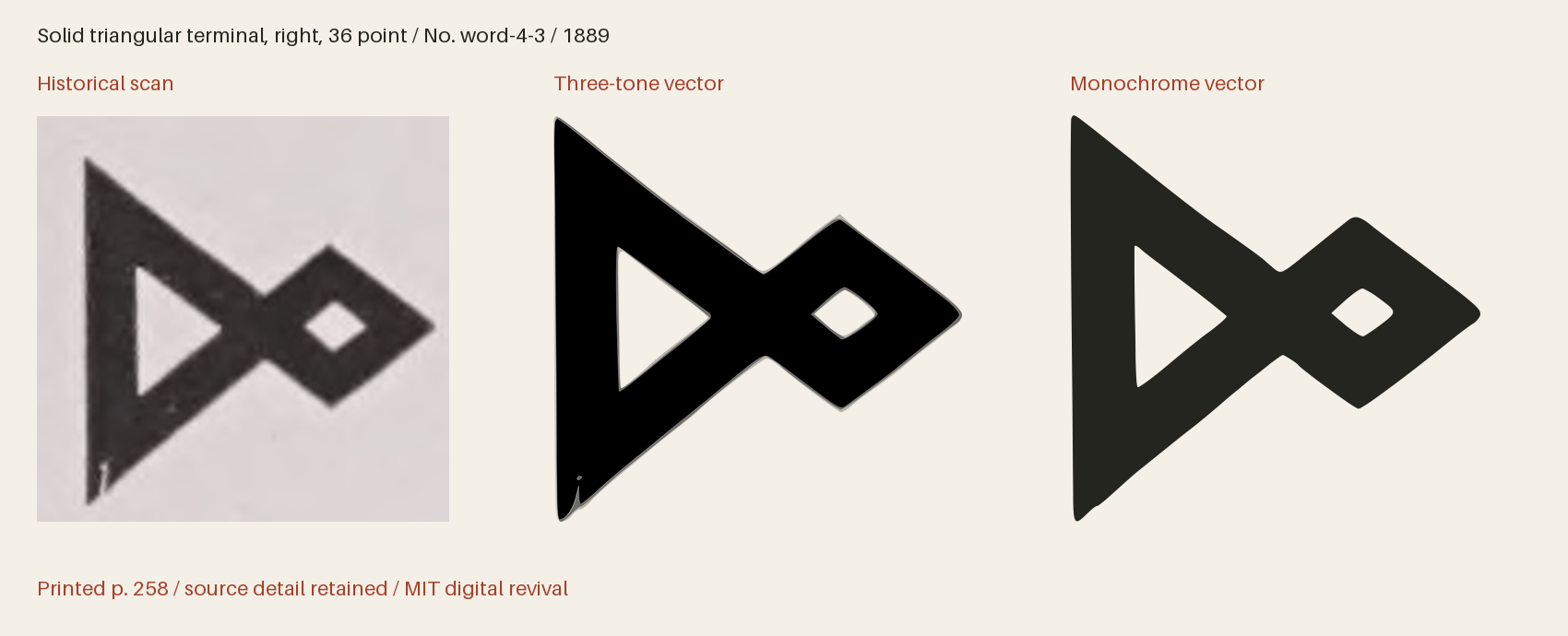 Historical scan beside the three-tone and monochrome vector revivals