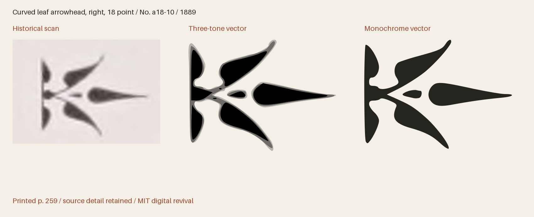 Historical scan beside the three-tone and monochrome vector revivals