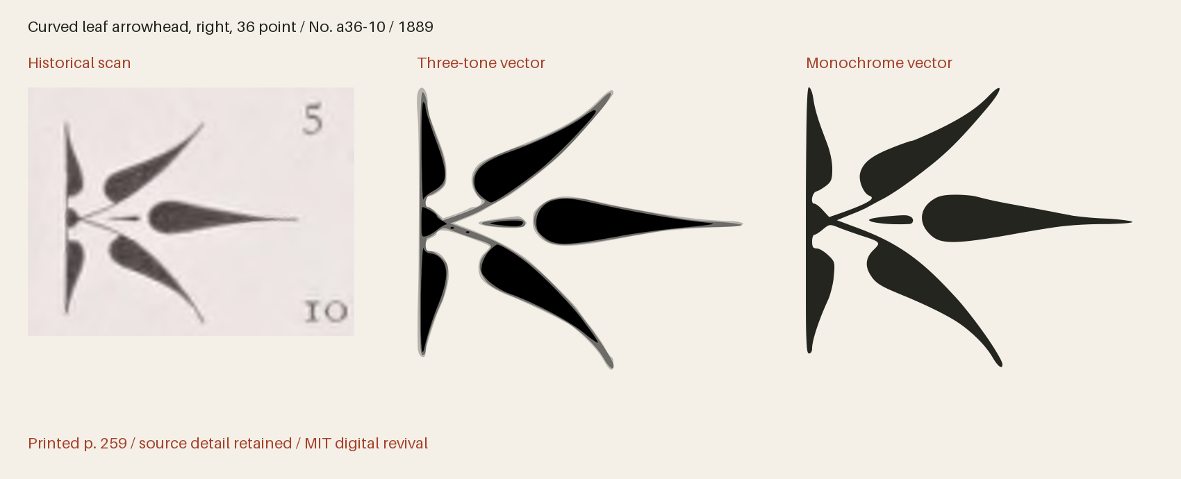 Historical scan beside the three-tone and monochrome vector revivals
