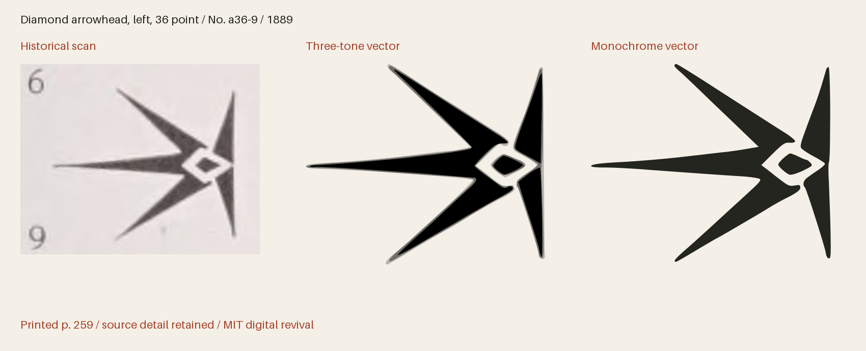 Historical scan beside the three-tone and monochrome vector revivals