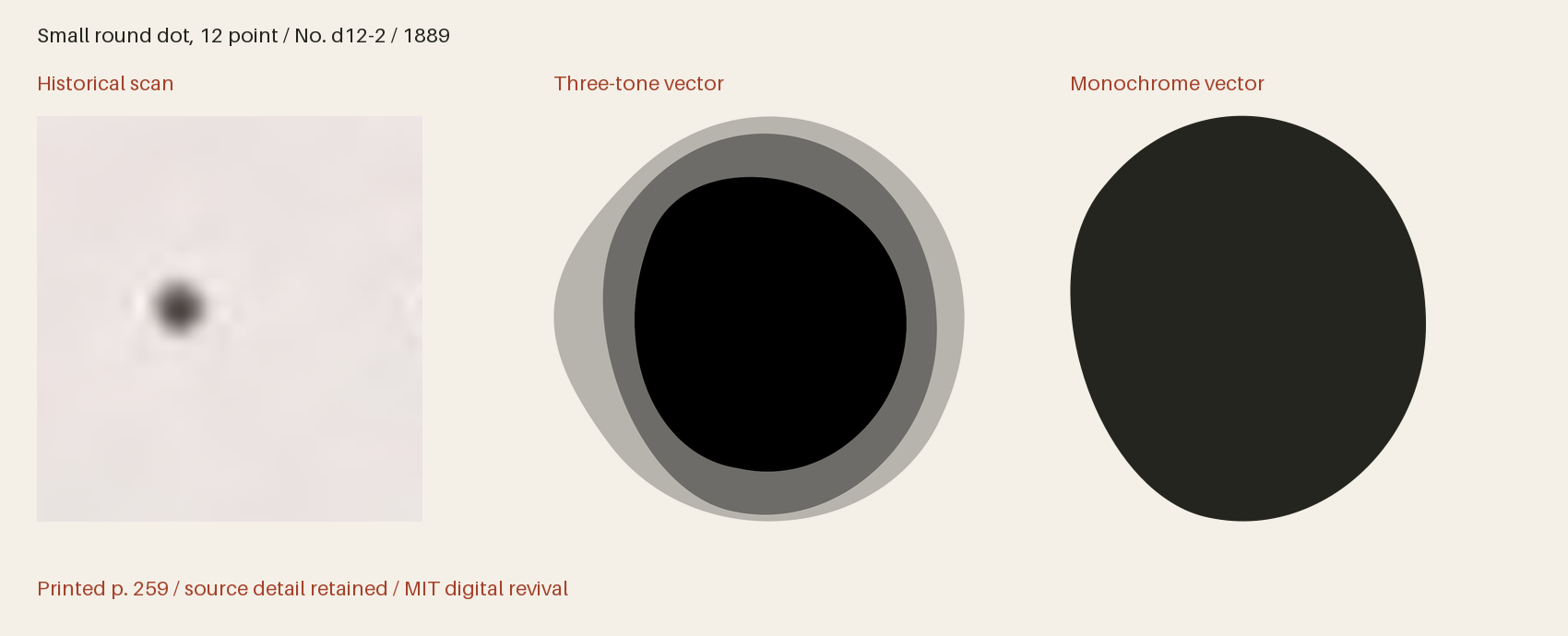 Historical scan beside the three-tone and monochrome vector revivals