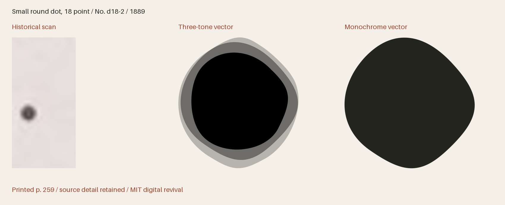 Historical scan beside the three-tone and monochrome vector revivals