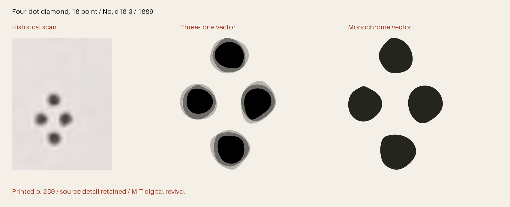 Historical scan beside the three-tone and monochrome vector revivals