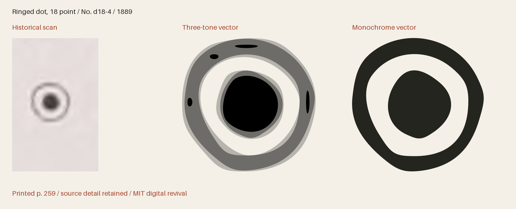 Historical scan beside the three-tone and monochrome vector revivals