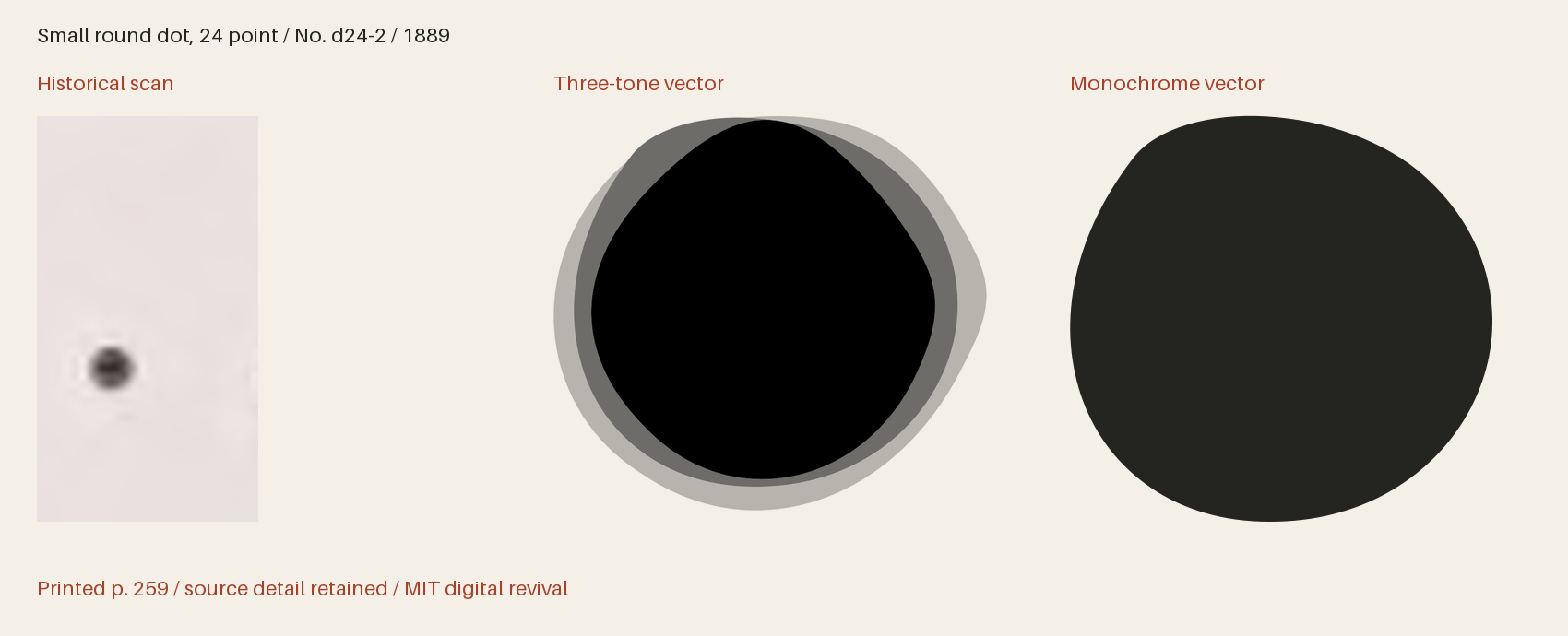 Historical scan beside the three-tone and monochrome vector revivals