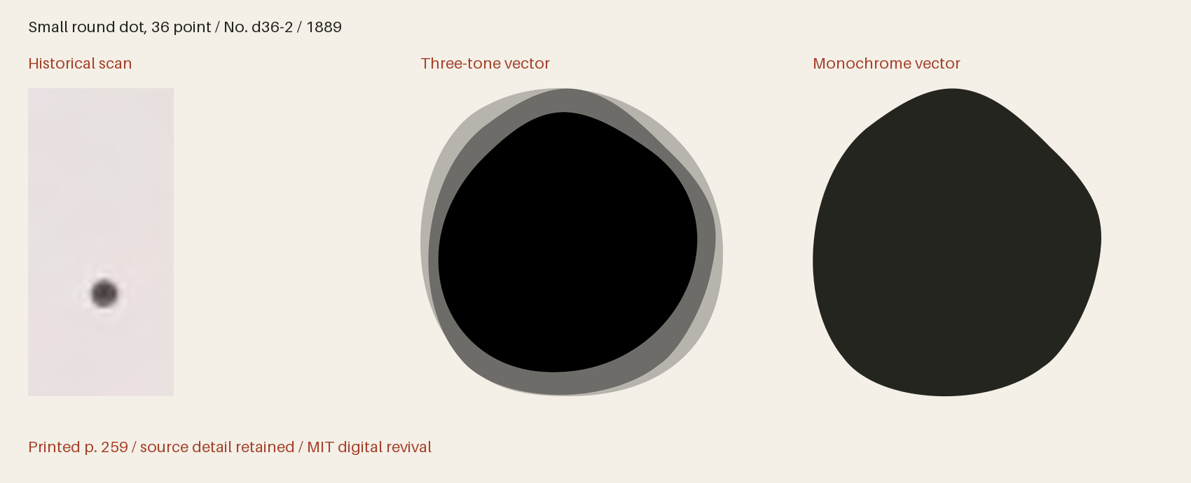 Historical scan beside the three-tone and monochrome vector revivals
