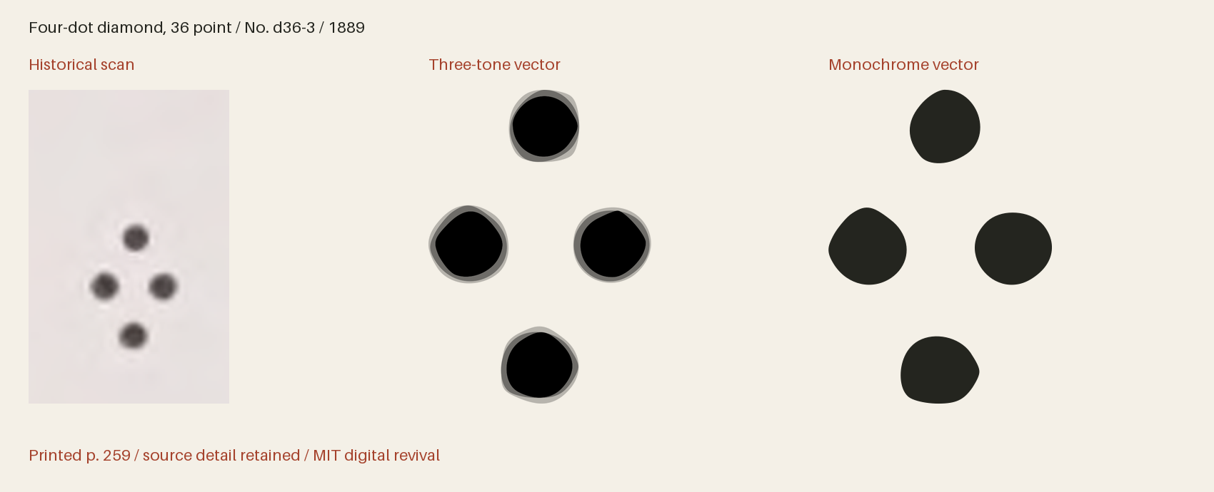 Historical scan beside the three-tone and monochrome vector revivals