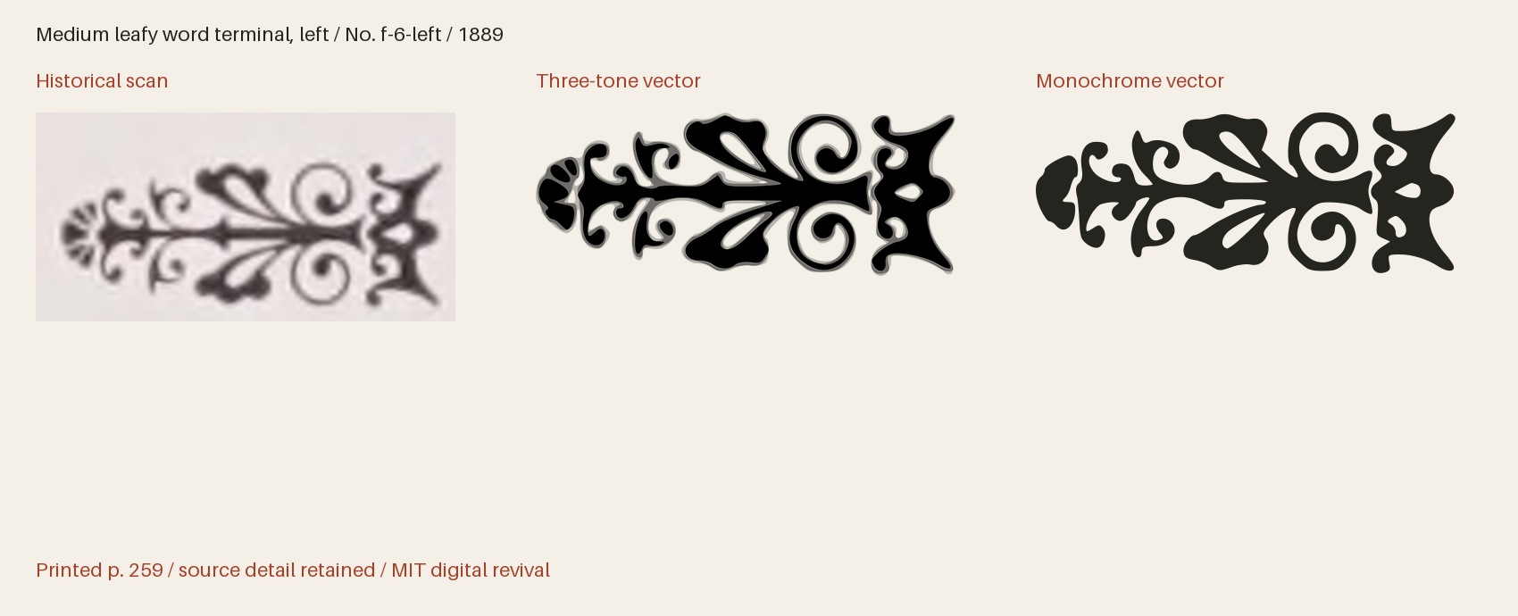 Historical scan beside the three-tone and monochrome vector revivals