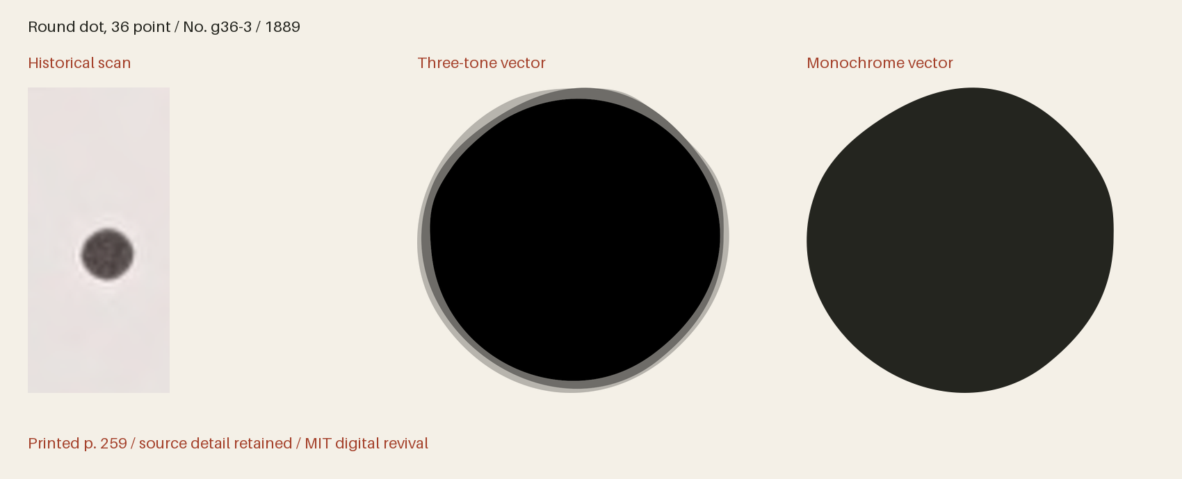 Historical scan beside the three-tone and monochrome vector revivals