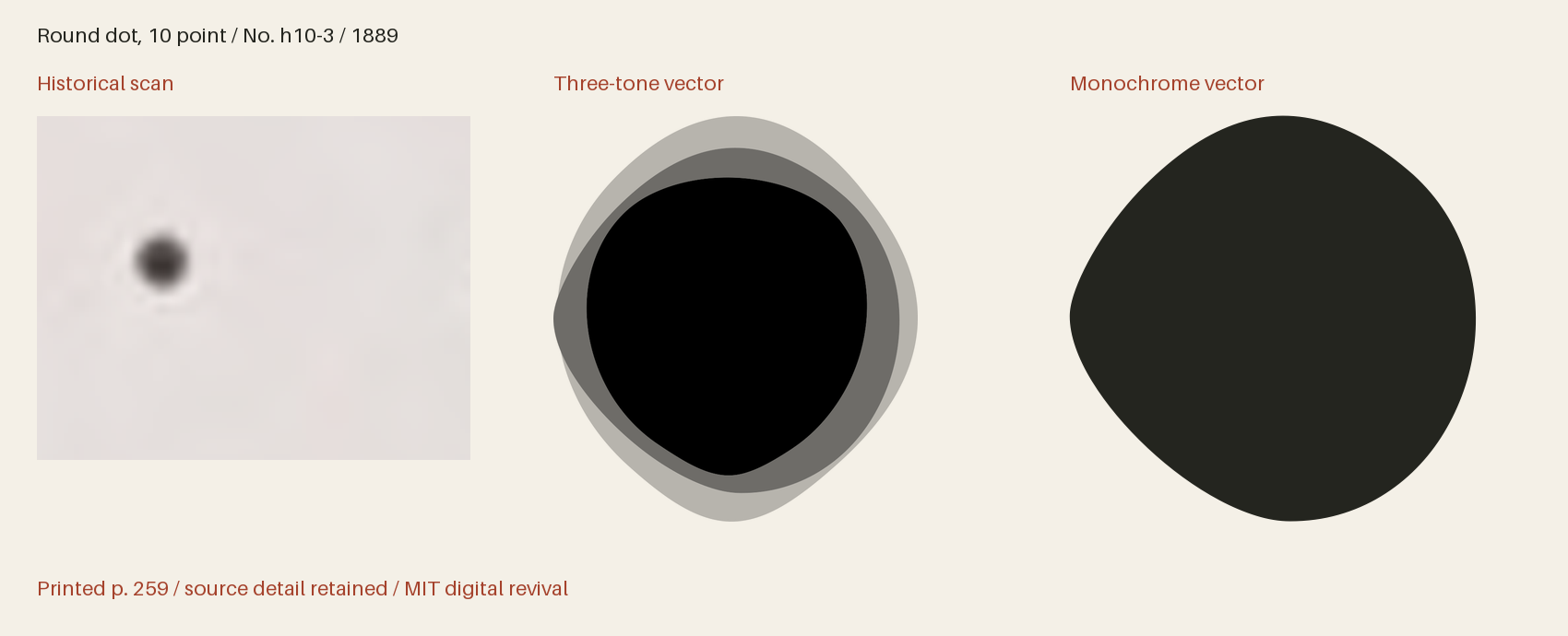 Historical scan beside the three-tone and monochrome vector revivals