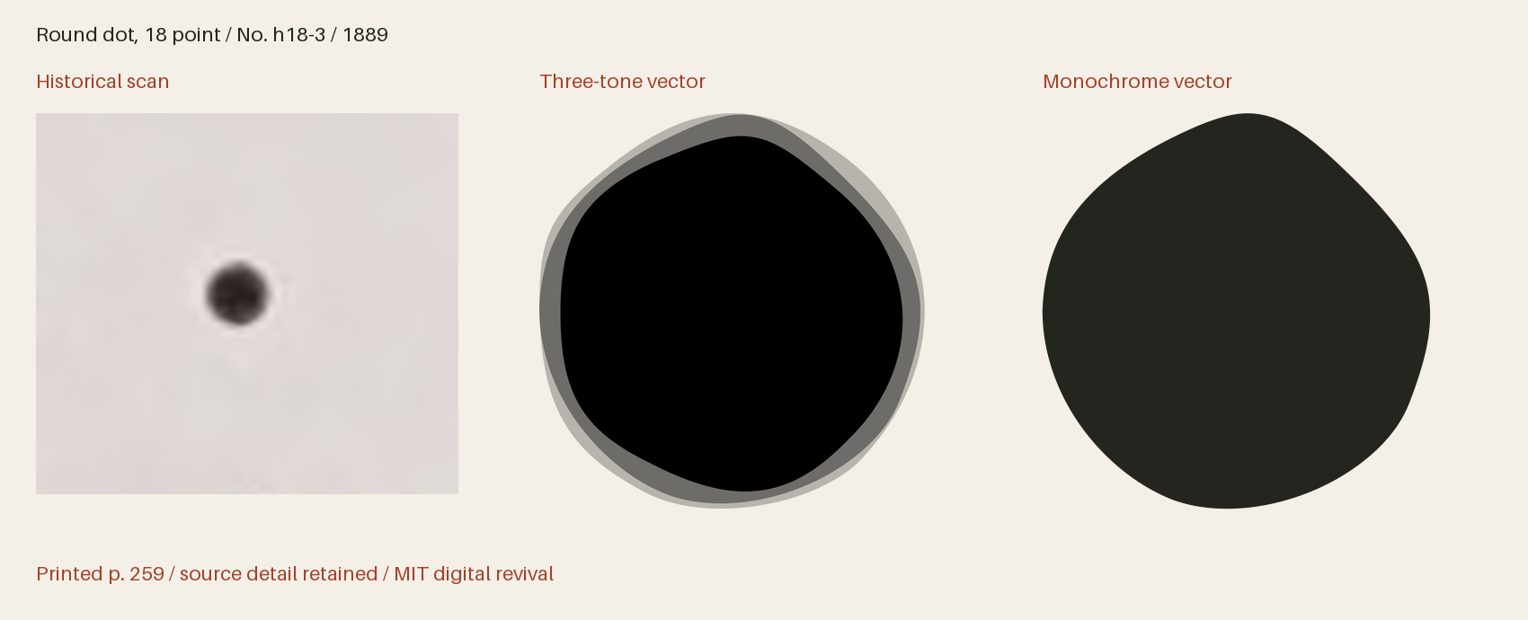 Historical scan beside the three-tone and monochrome vector revivals