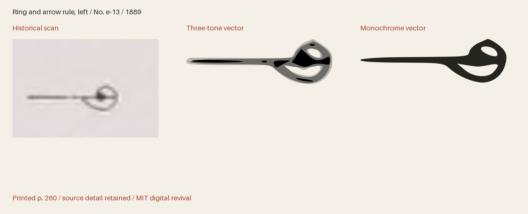 Historical scan beside the three-tone and monochrome vector revivals