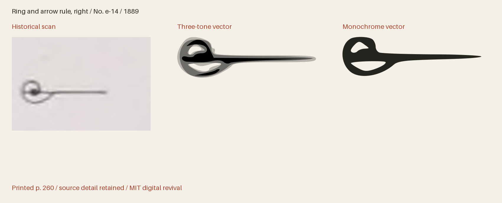 Historical scan beside the three-tone and monochrome vector revivals