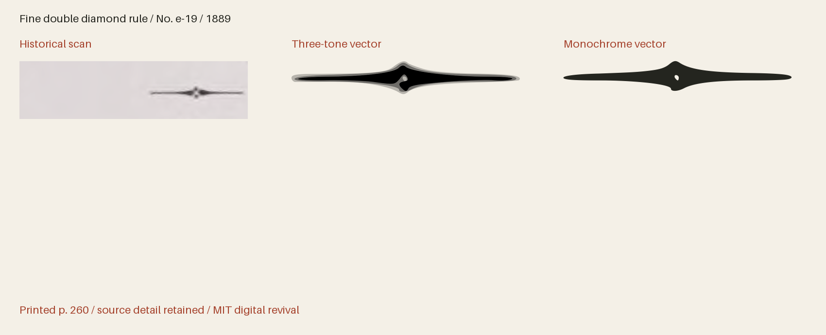 Historical scan beside the three-tone and monochrome vector revivals