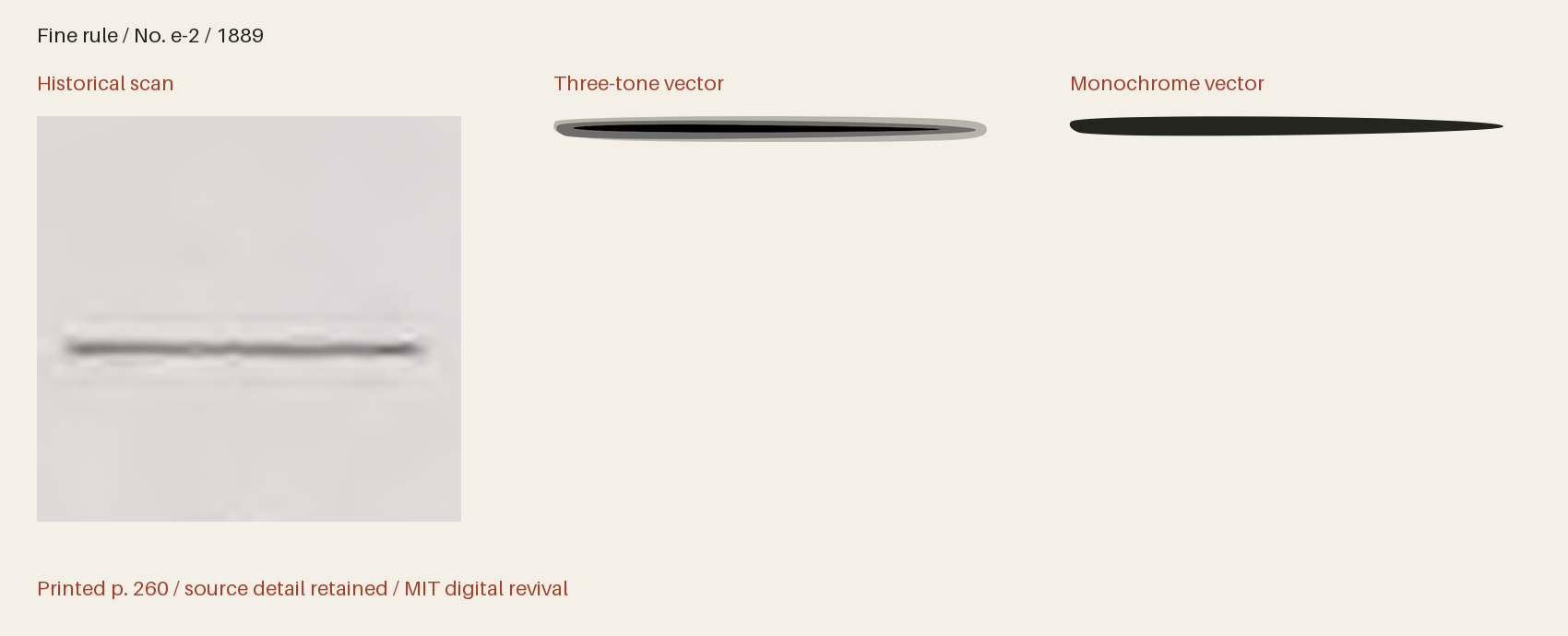 Historical scan beside the three-tone and monochrome vector revivals