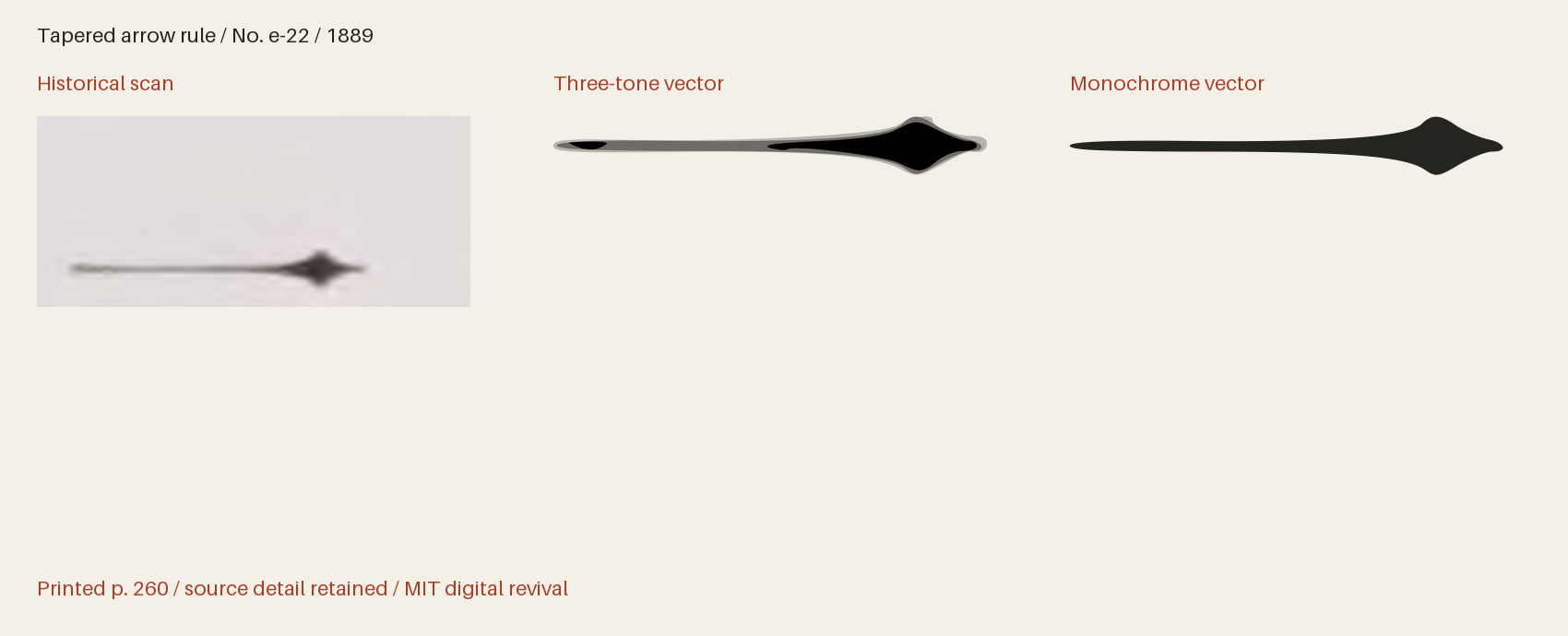 Historical scan beside the three-tone and monochrome vector revivals
