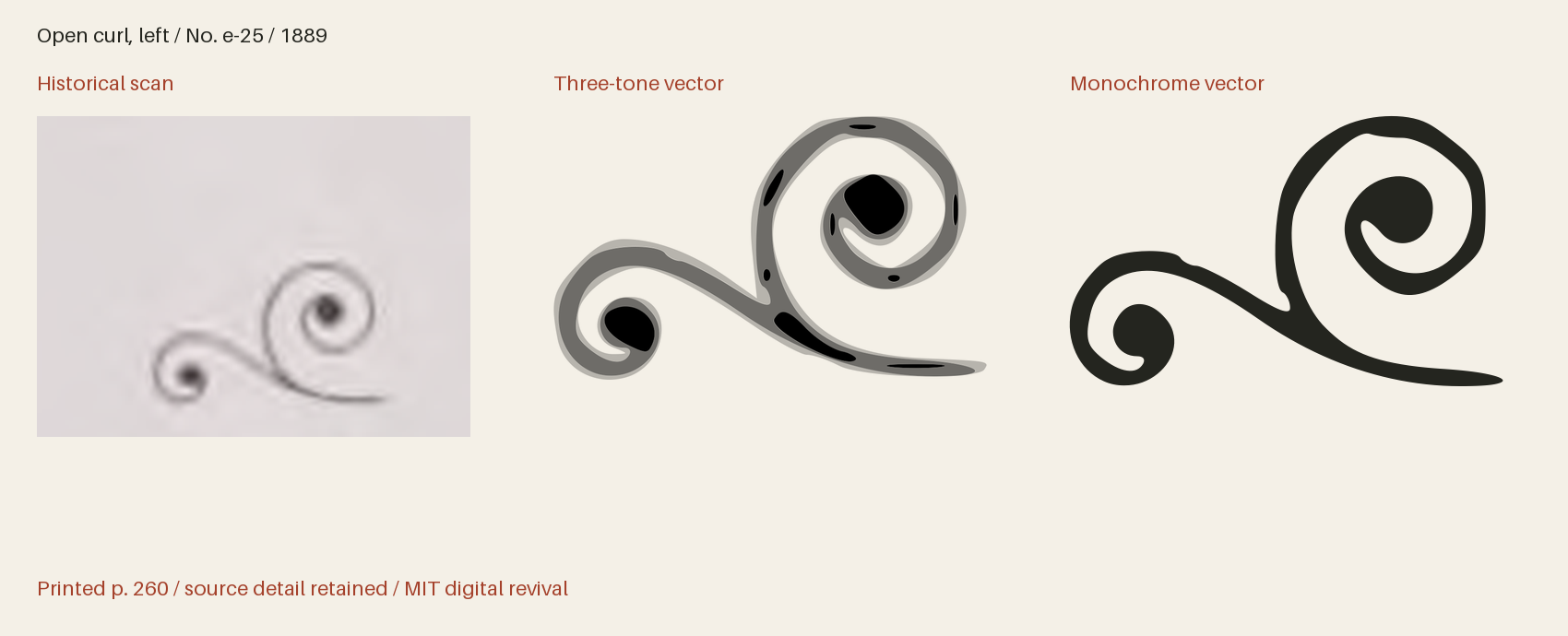 Historical scan beside the three-tone and monochrome vector revivals