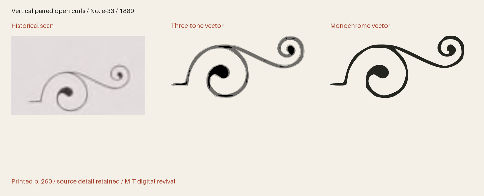 Historical scan beside the three-tone and monochrome vector revivals