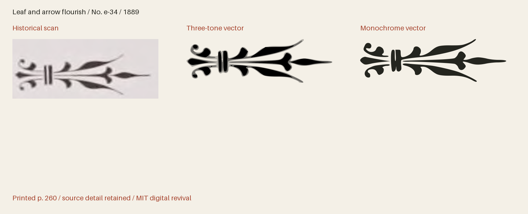 Historical scan beside the three-tone and monochrome vector revivals
