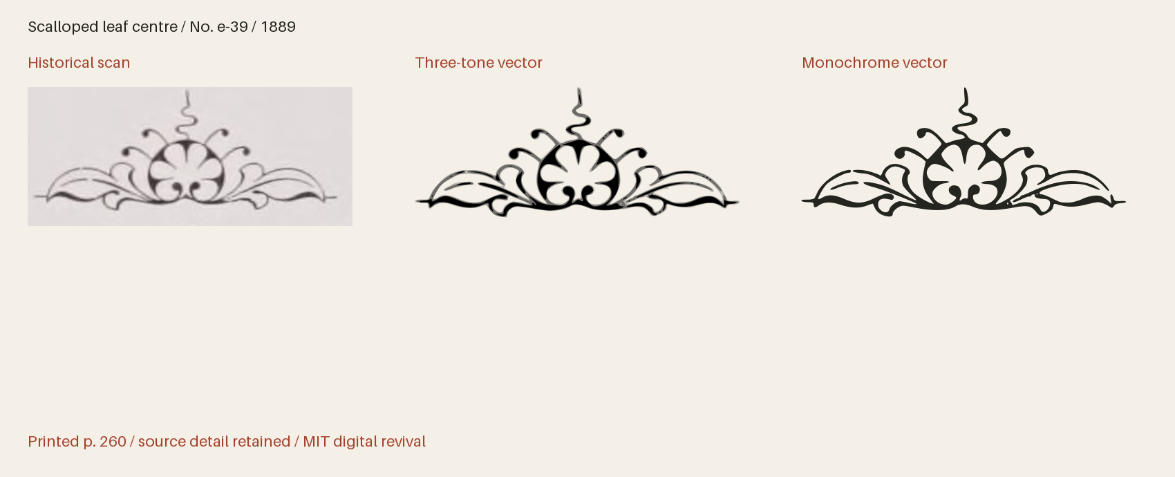 Historical scan beside the three-tone and monochrome vector revivals