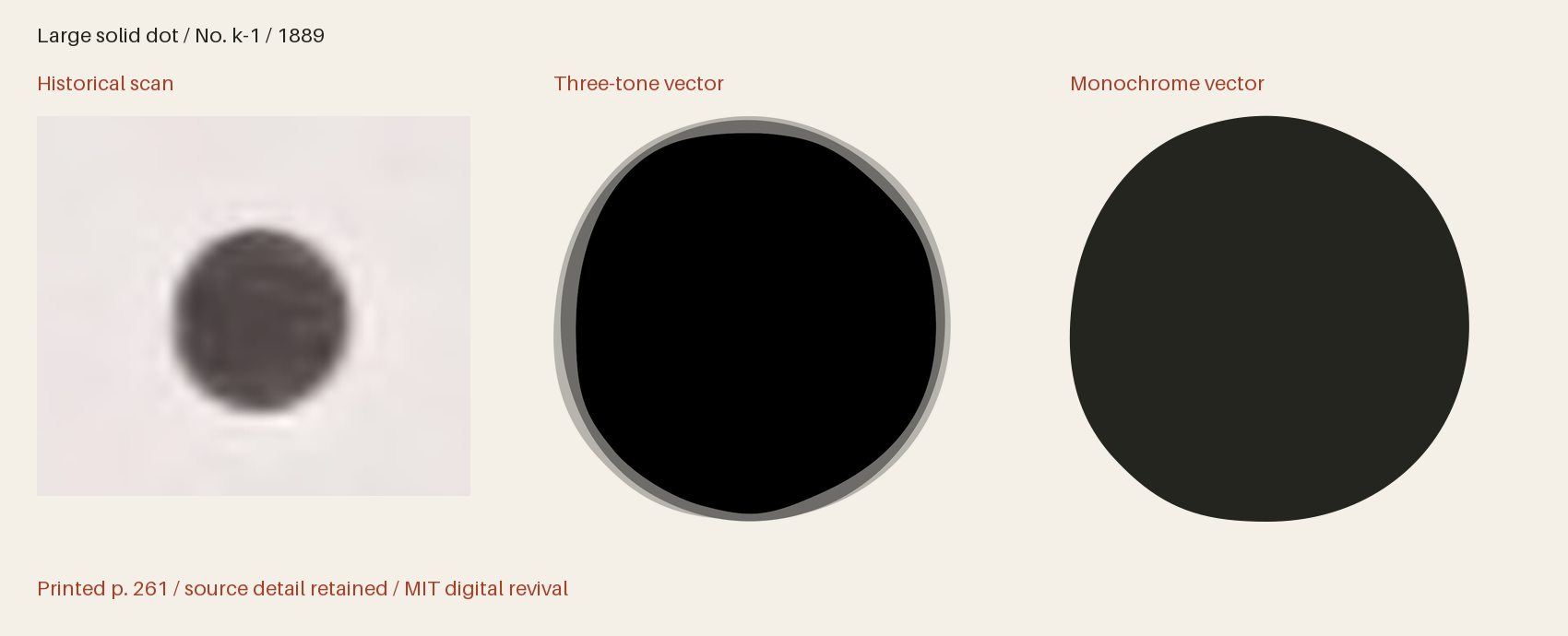 Historical scan beside the three-tone and monochrome vector revivals