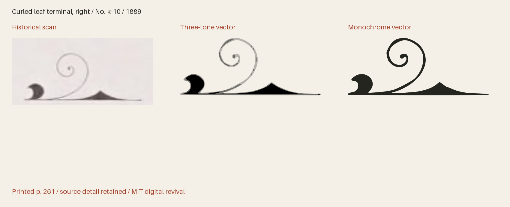 Historical scan beside the three-tone and monochrome vector revivals