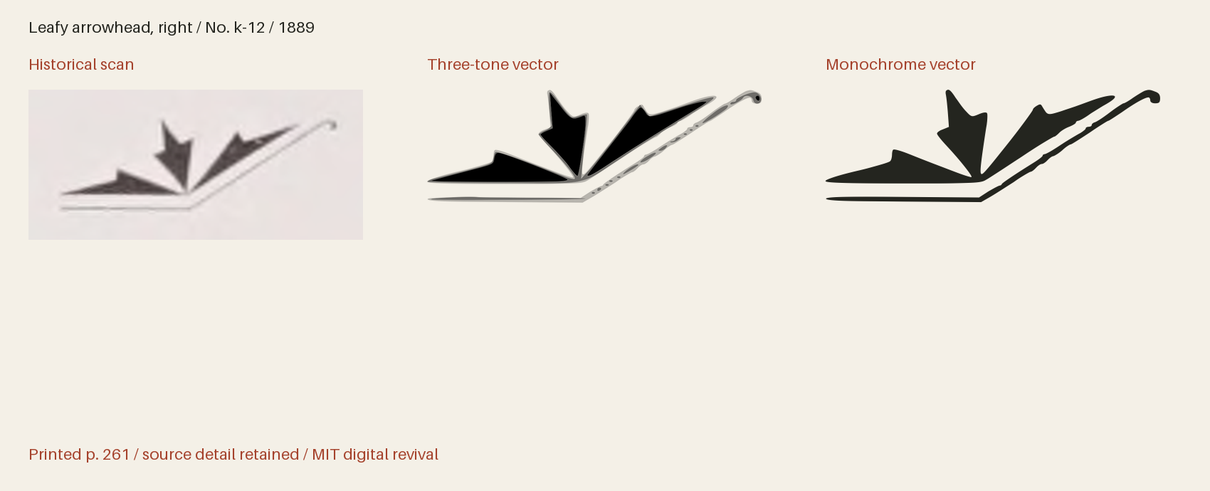 Historical scan beside the three-tone and monochrome vector revivals