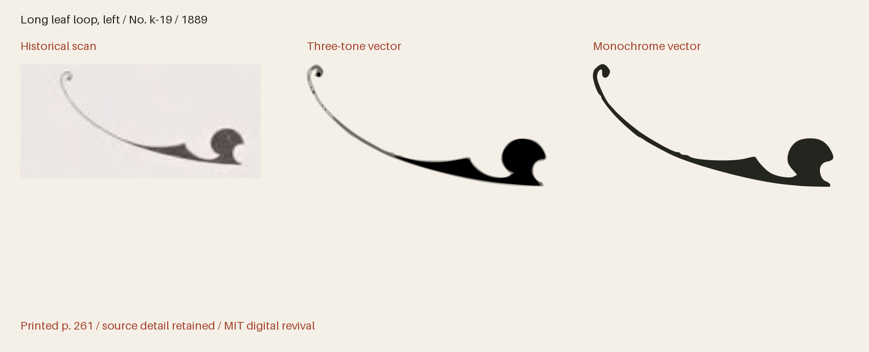 Historical scan beside the three-tone and monochrome vector revivals