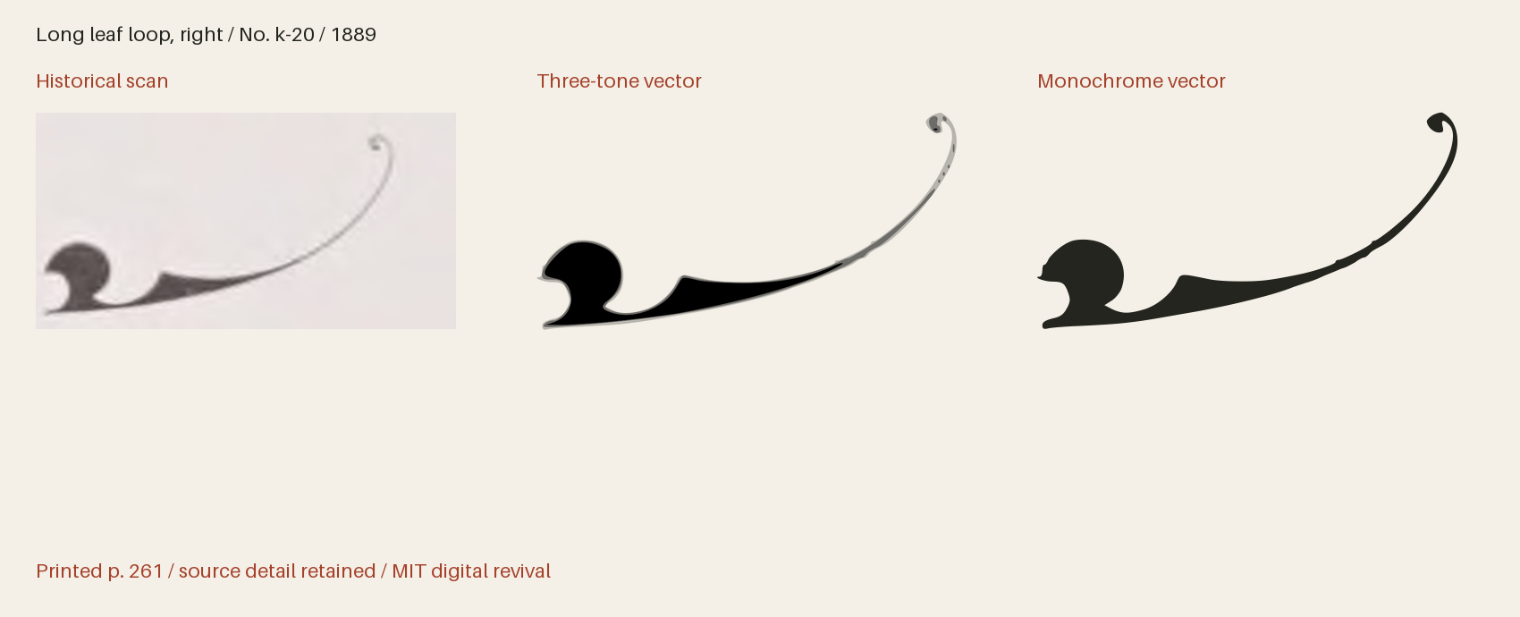 Historical scan beside the three-tone and monochrome vector revivals