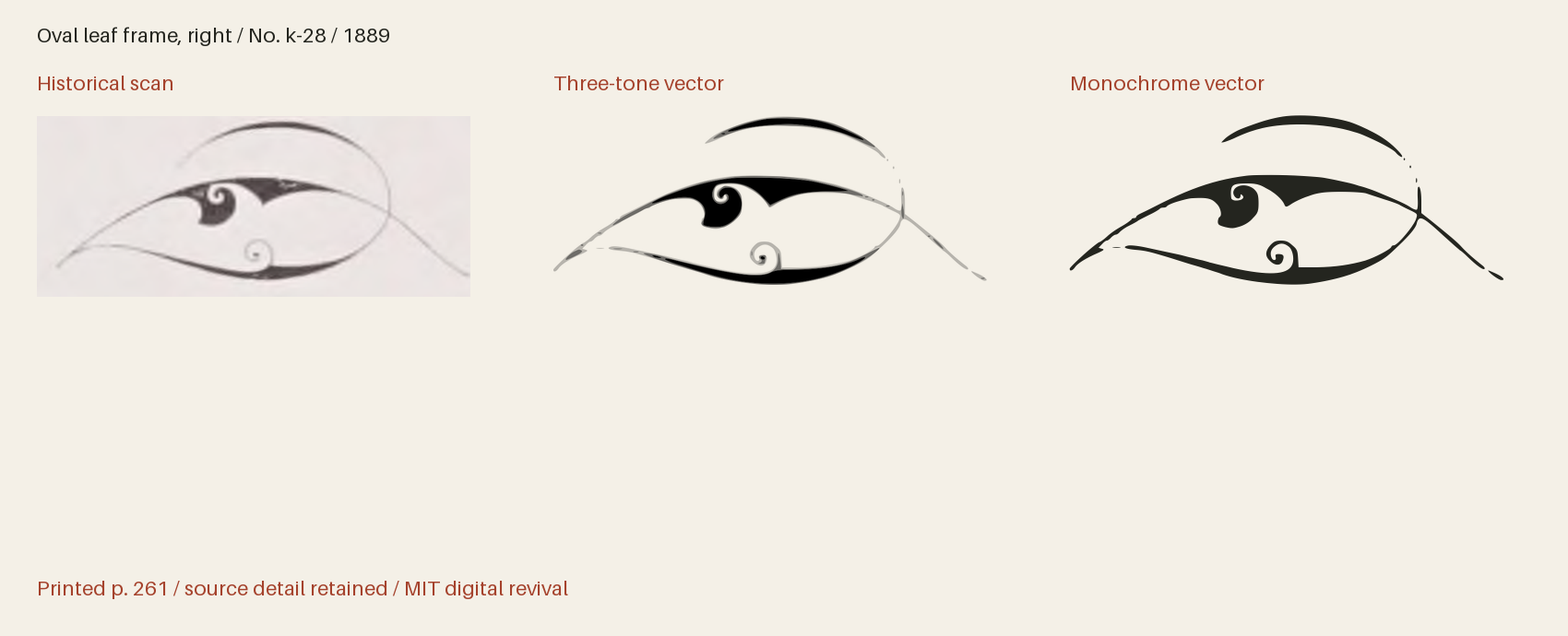 Historical scan beside the three-tone and monochrome vector revivals