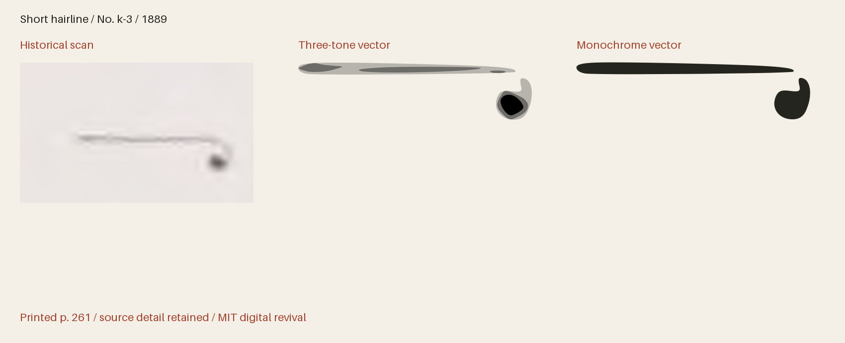 Historical scan beside the three-tone and monochrome vector revivals