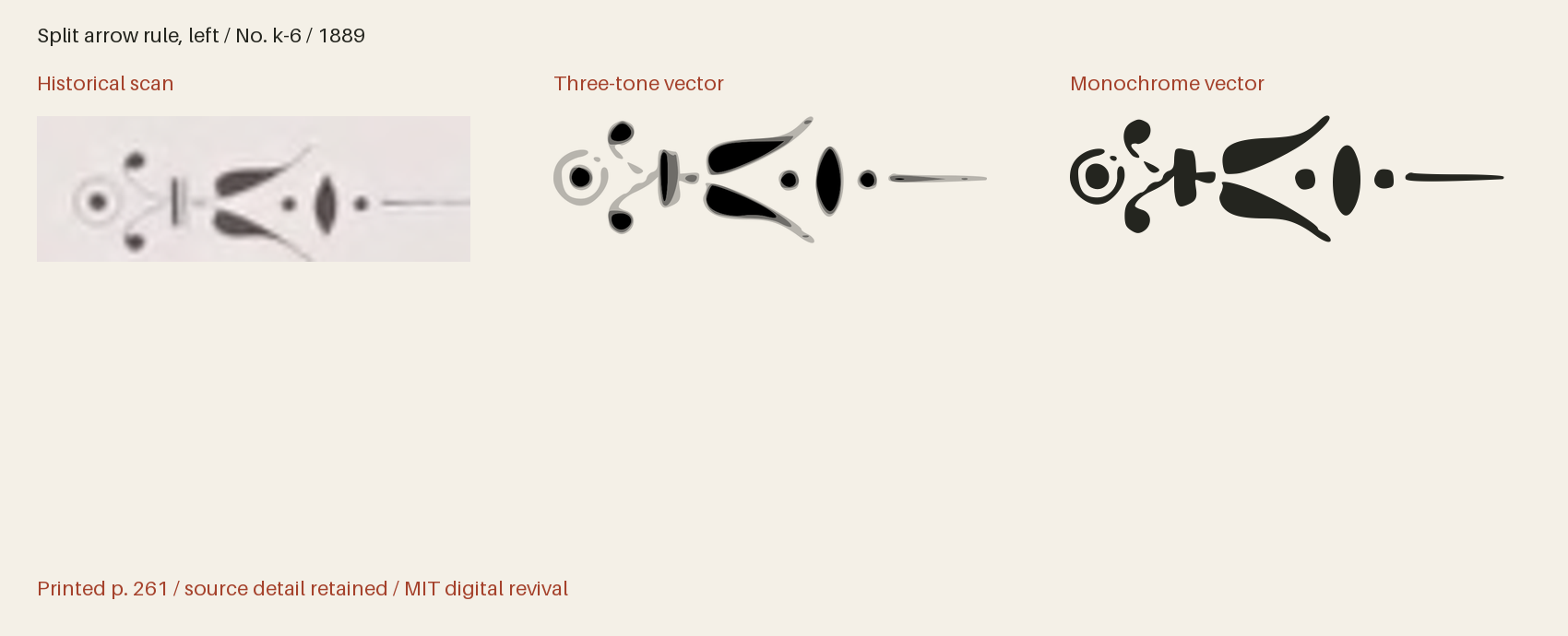 Historical scan beside the three-tone and monochrome vector revivals