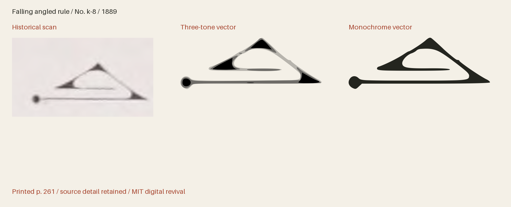 Historical scan beside the three-tone and monochrome vector revivals