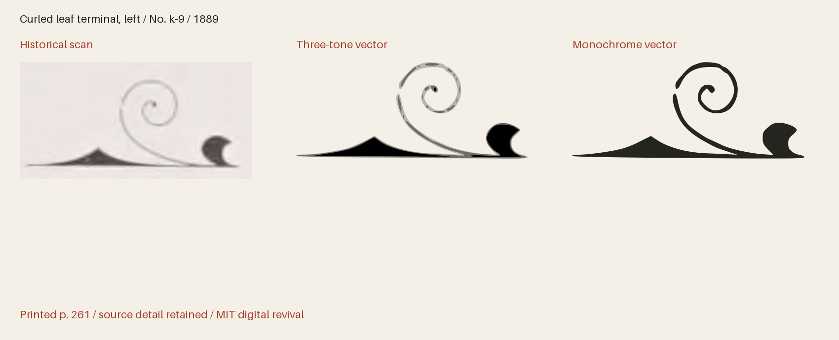 Historical scan beside the three-tone and monochrome vector revivals