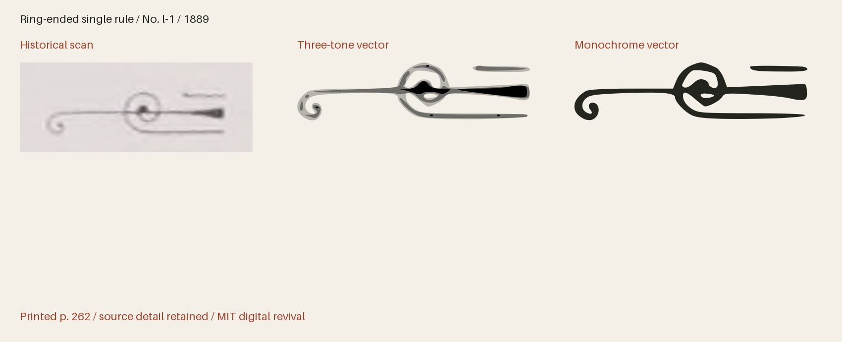 Historical scan beside the three-tone and monochrome vector revivals