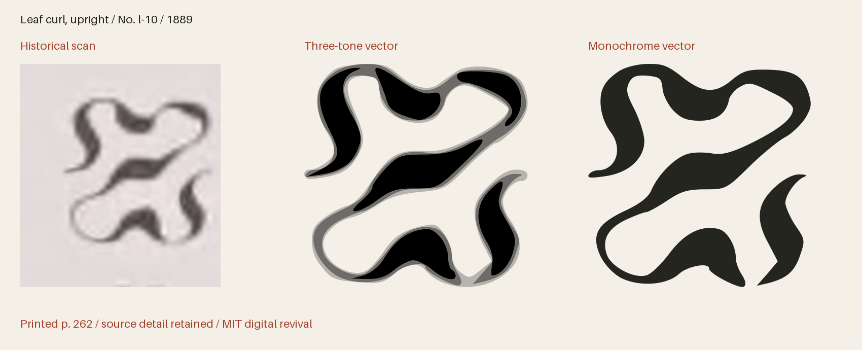 Historical scan beside the three-tone and monochrome vector revivals