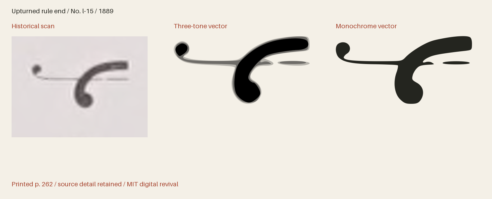 Historical scan beside the three-tone and monochrome vector revivals