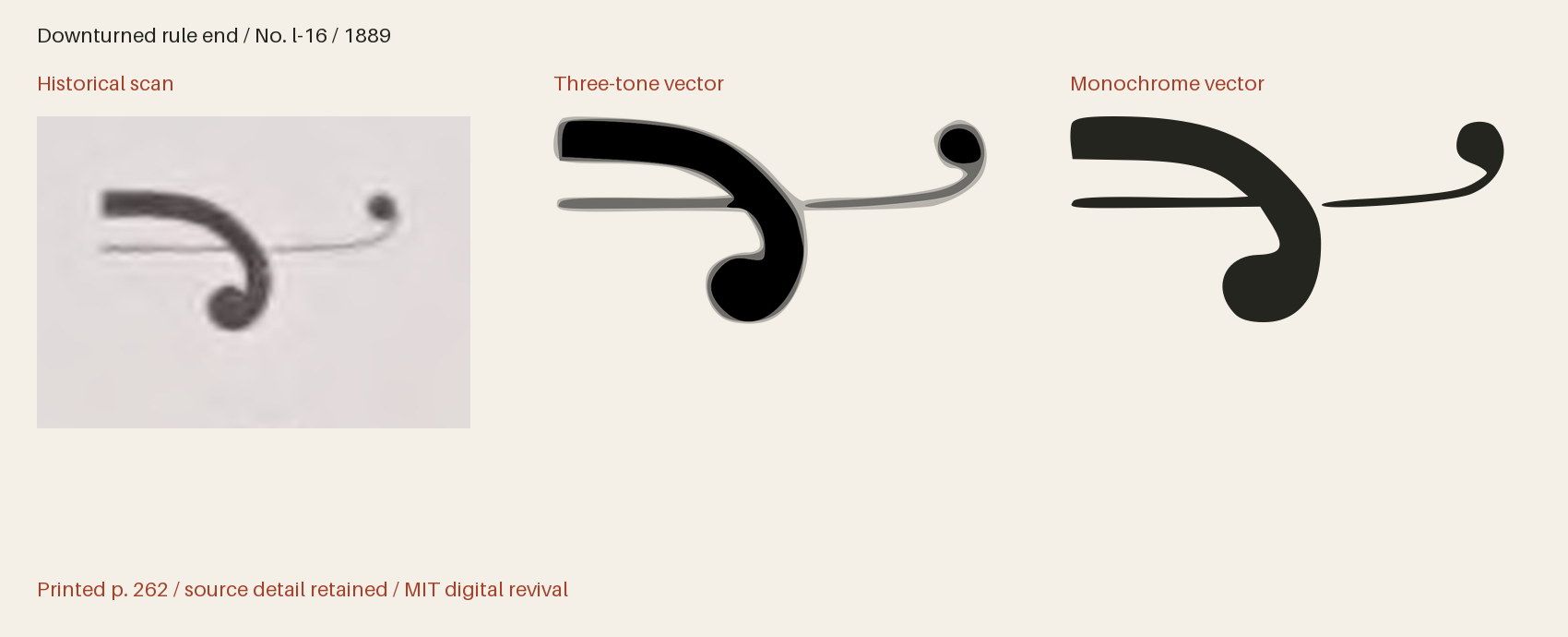 Historical scan beside the three-tone and monochrome vector revivals