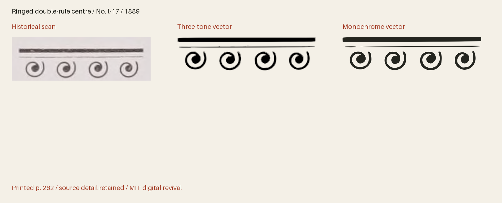 Historical scan beside the three-tone and monochrome vector revivals