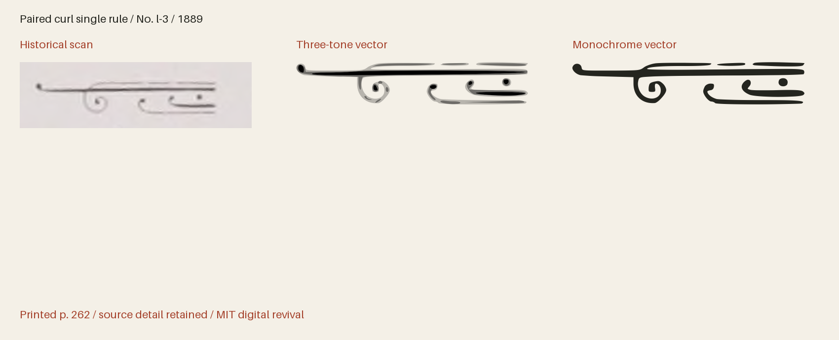 Historical scan beside the three-tone and monochrome vector revivals