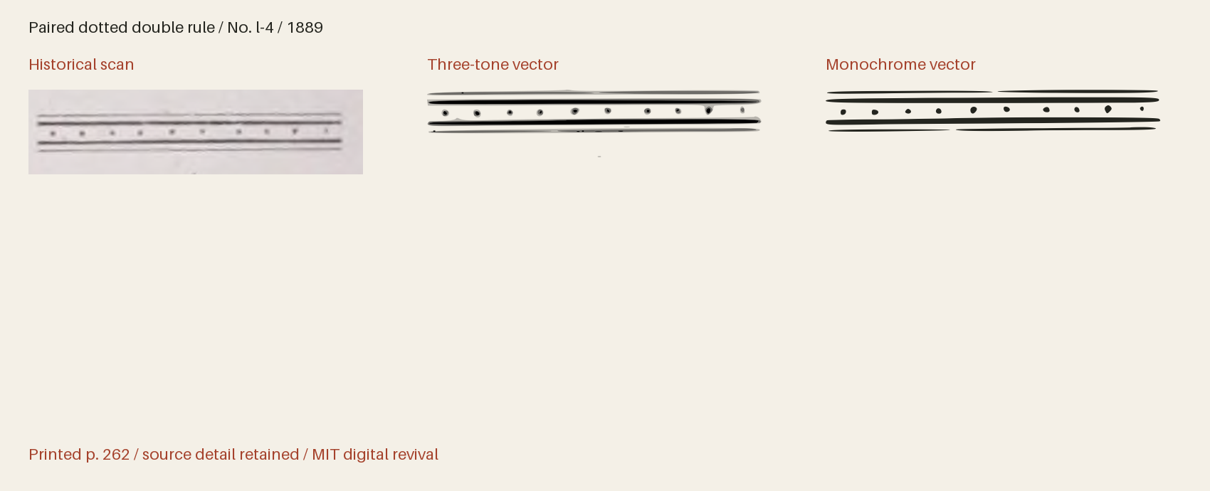 Historical scan beside the three-tone and monochrome vector revivals