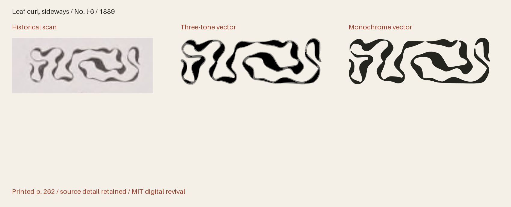 Historical scan beside the three-tone and monochrome vector revivals