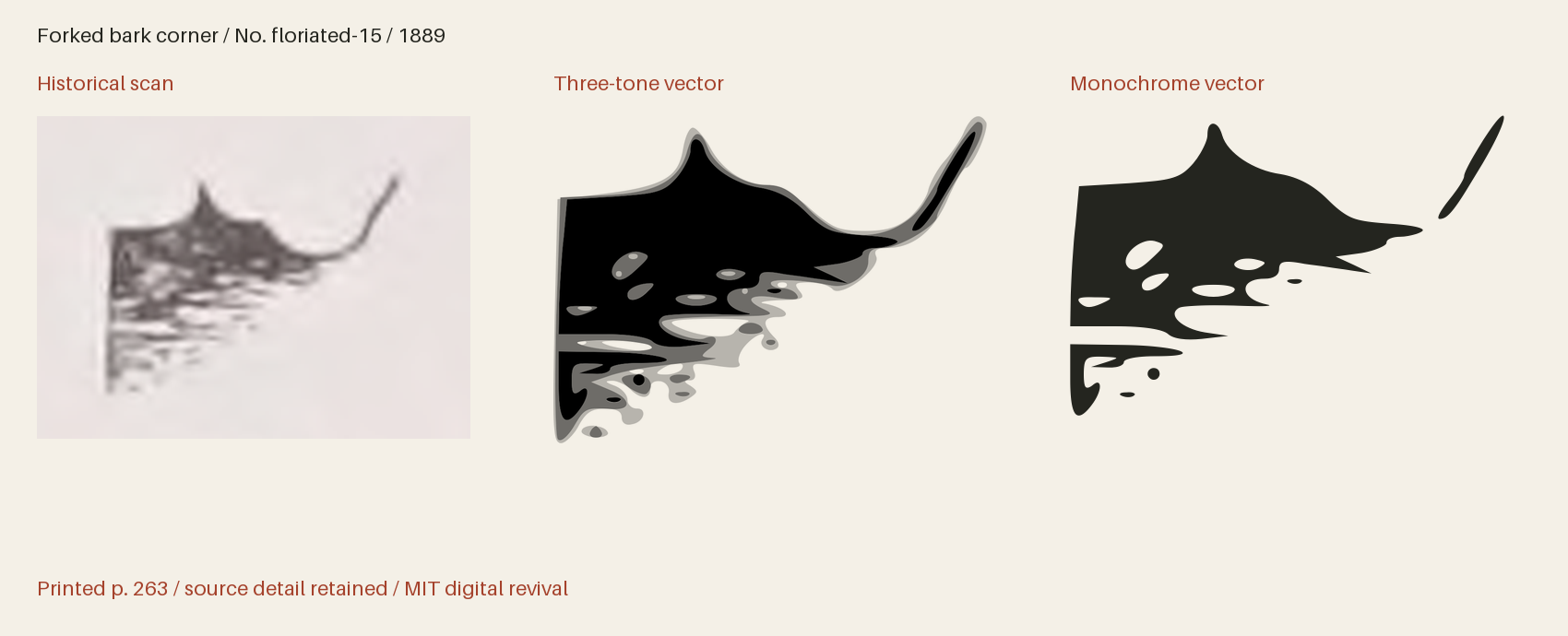 Historical scan beside the three-tone and monochrome vector revivals