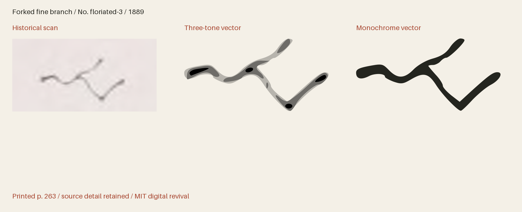 Historical scan beside the three-tone and monochrome vector revivals