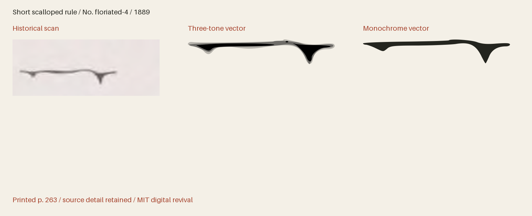 Historical scan beside the three-tone and monochrome vector revivals