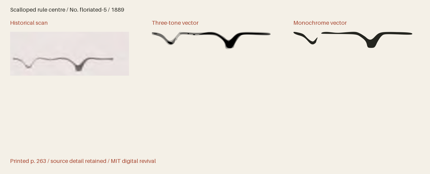 Historical scan beside the three-tone and monochrome vector revivals