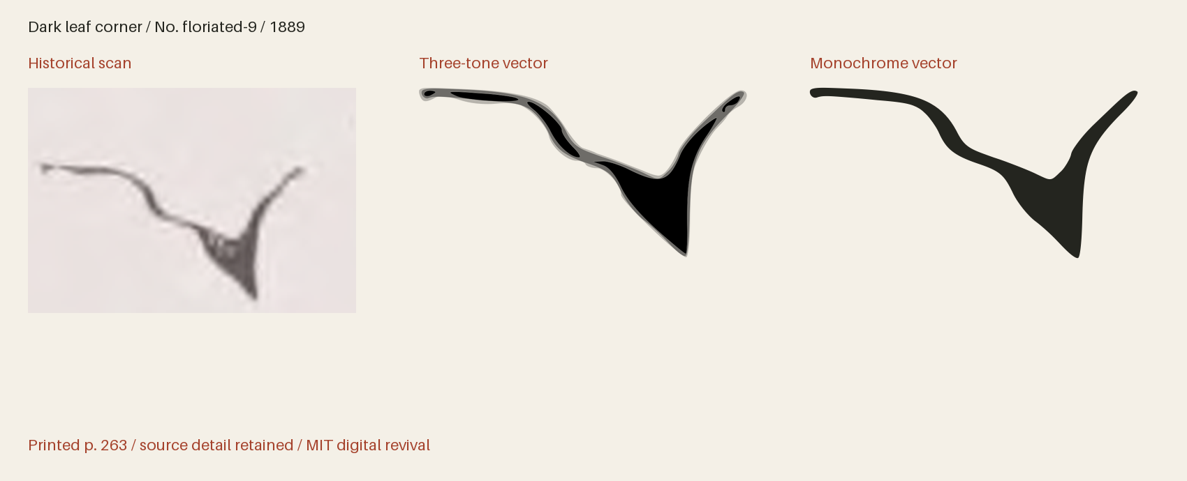 Historical scan beside the three-tone and monochrome vector revivals